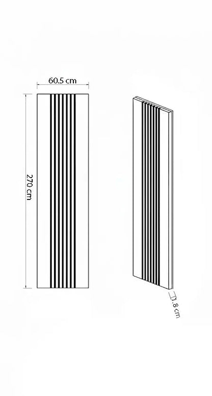 Dekoratives Lamellenpaneel Vertical Line S1DV-01 – dunkler Nussbaum mit schwarzen Akzenten