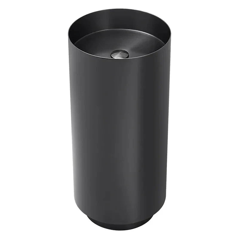 Freistehendes Waschbecken aus Edelstahl Elegant mit matter Basis – 3883 Black-Black (38110-B)