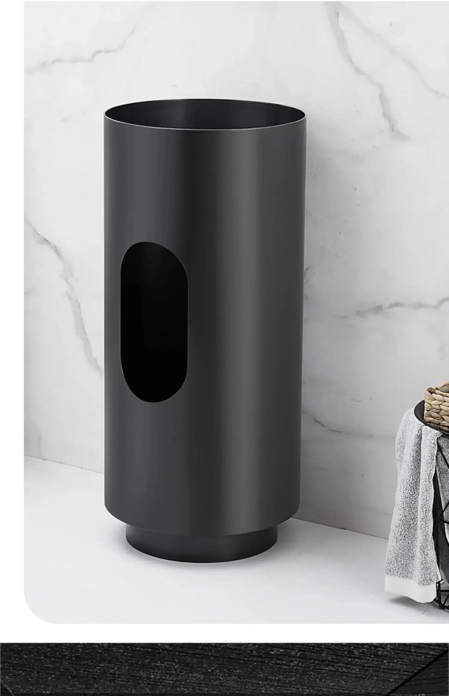 Freistehendes Waschbecken aus Edelstahl Elegant mit matter Basis – 3883 Black-Black (38110-B)