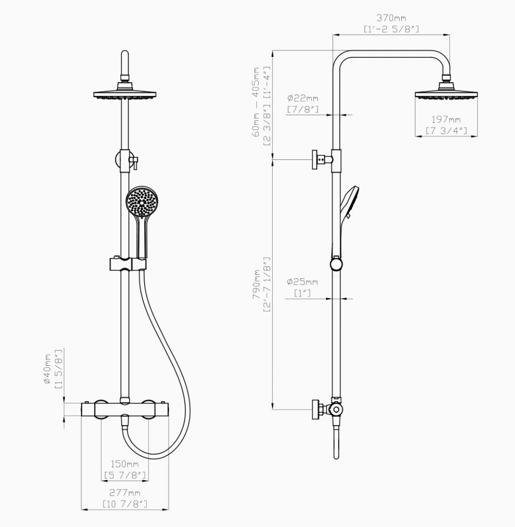 Thermostatic Lux Chrome – Thermostat-Duschset für Komfort und Premium-Design