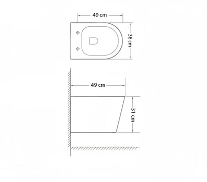 Hänge-WC Rimless – Elegant White