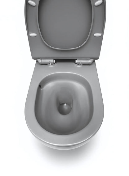 Premium Hänge-WC Rimless – Grau Matt 3D