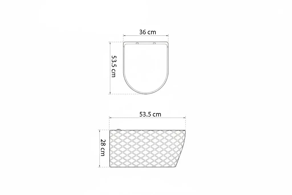 Modern Diamond 3D Hänge-WC Rimless