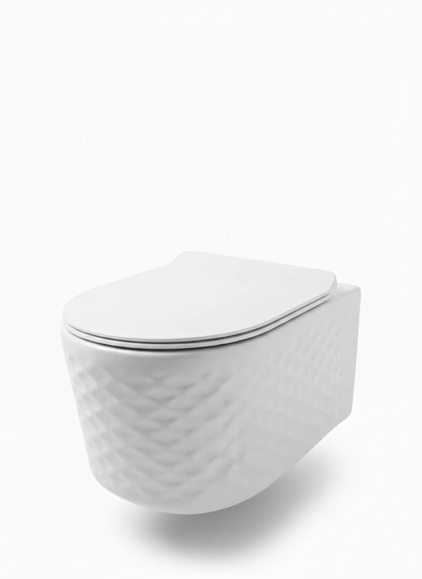 Hänge-WC Modern Rimless – Weiß Hochglanz 3D