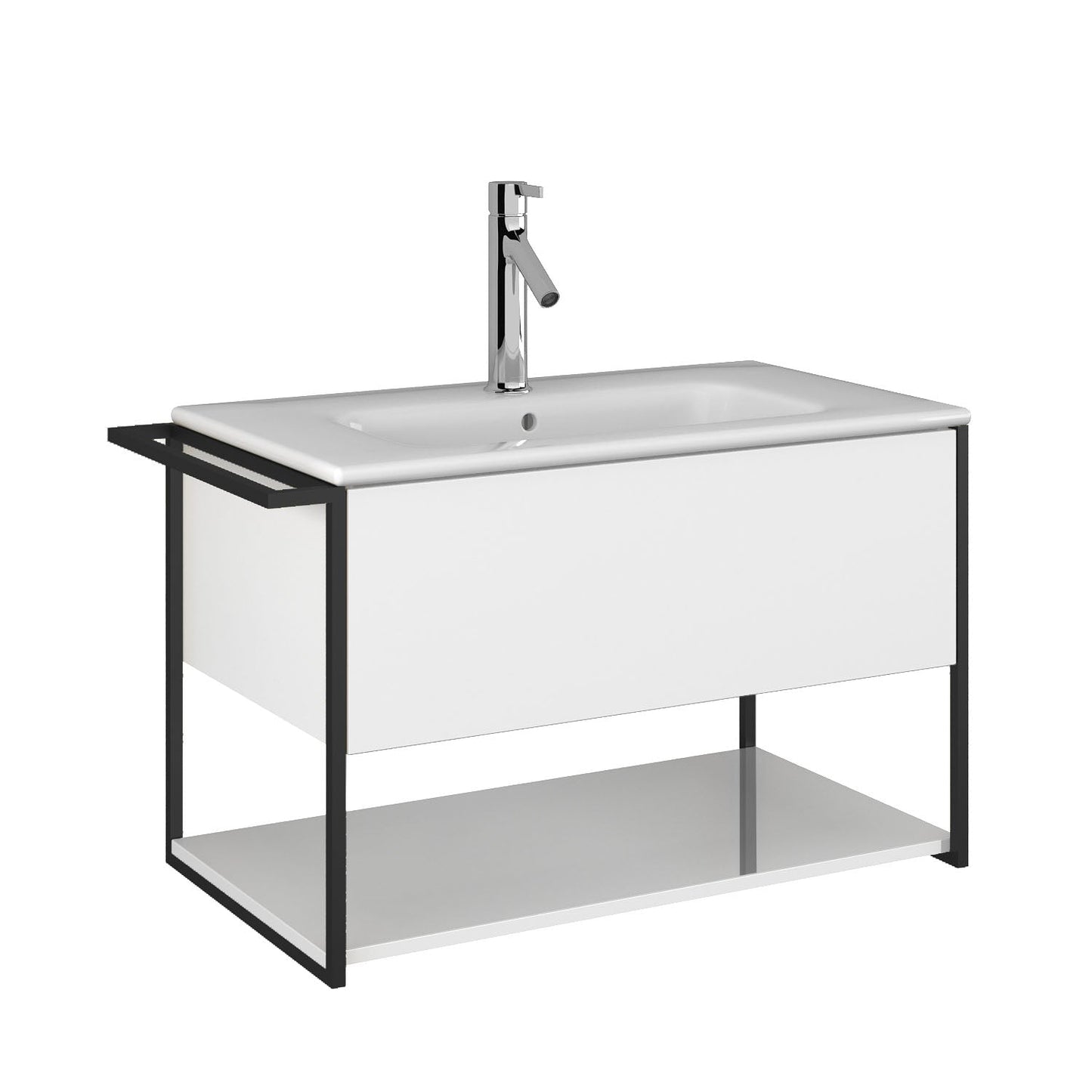 Mobilier de baie suspendat Lov, White www.CasaDeco.ro