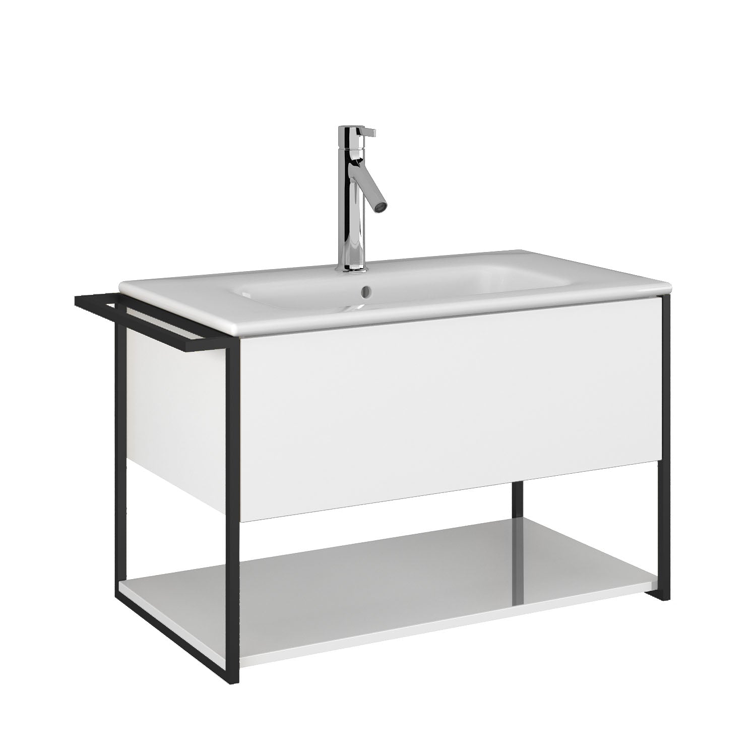 Mobilier de baie suspendat Lov, White www.CasaDeco.ro