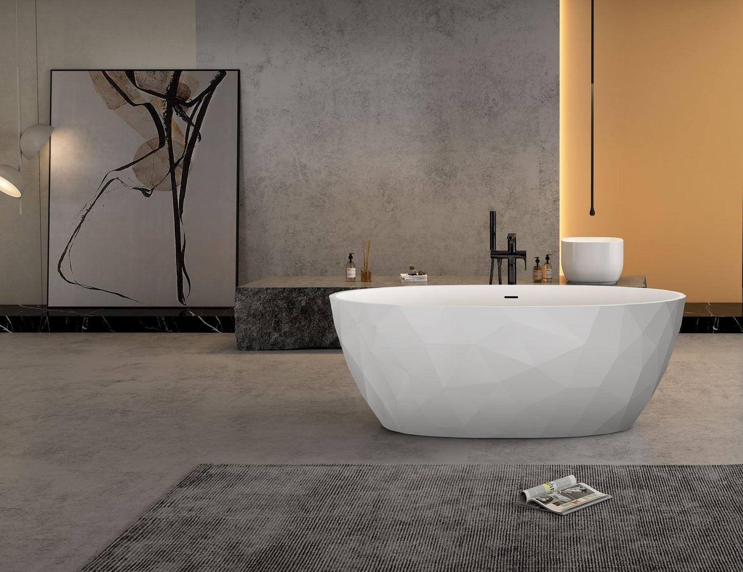 Freistehende Badewanne Iolanda aus Acryl – Modernes Design &amp; maximaler Komfort