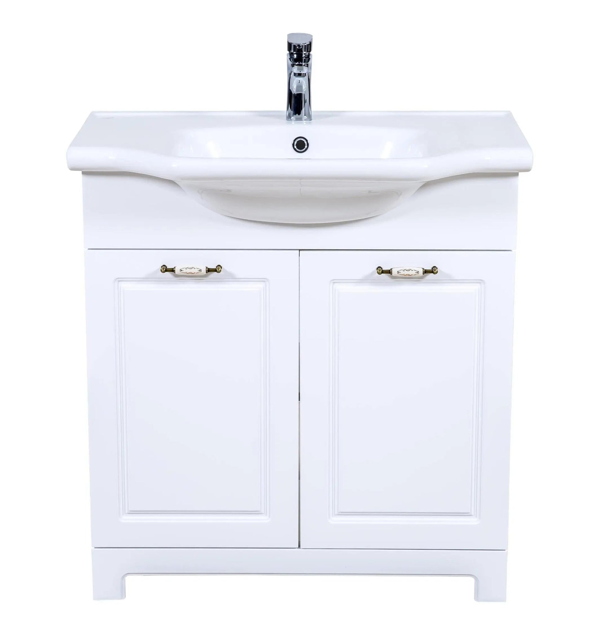 Mobilier de baie pe pardoseală Classic Alb Aqua Rodos