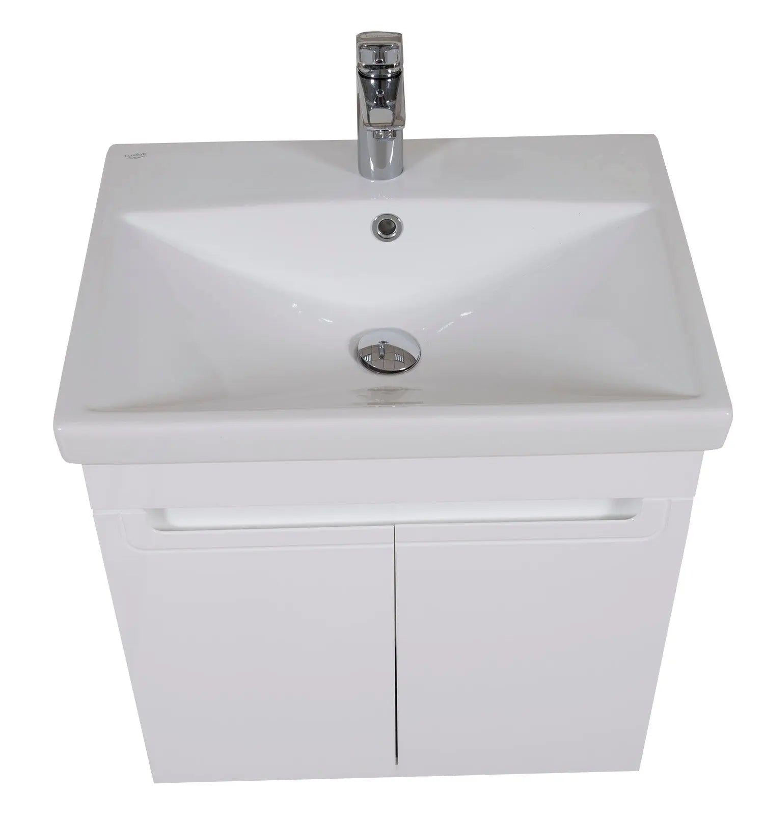 Mobilier de baie suspendat Omega, Alb Aqua Rodos