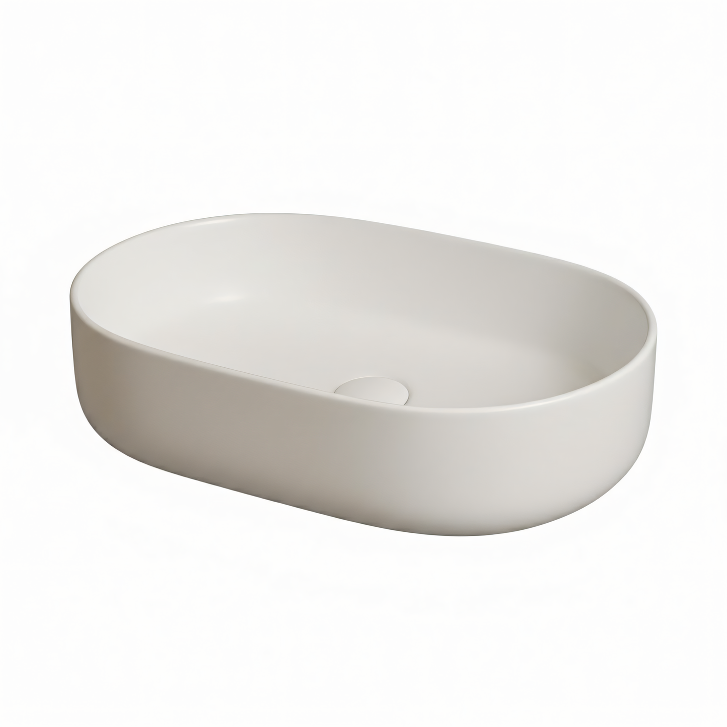 Ovales Keramikwaschbecken A509 – minimalistisches Design in Weiß