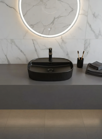 Keramikwaschbecken A753-CBK-M – matt schwarz, modernes Design