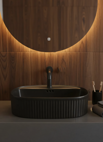 Keramikwaschbecken A753-CBK-M – matt schwarz, modernes Design