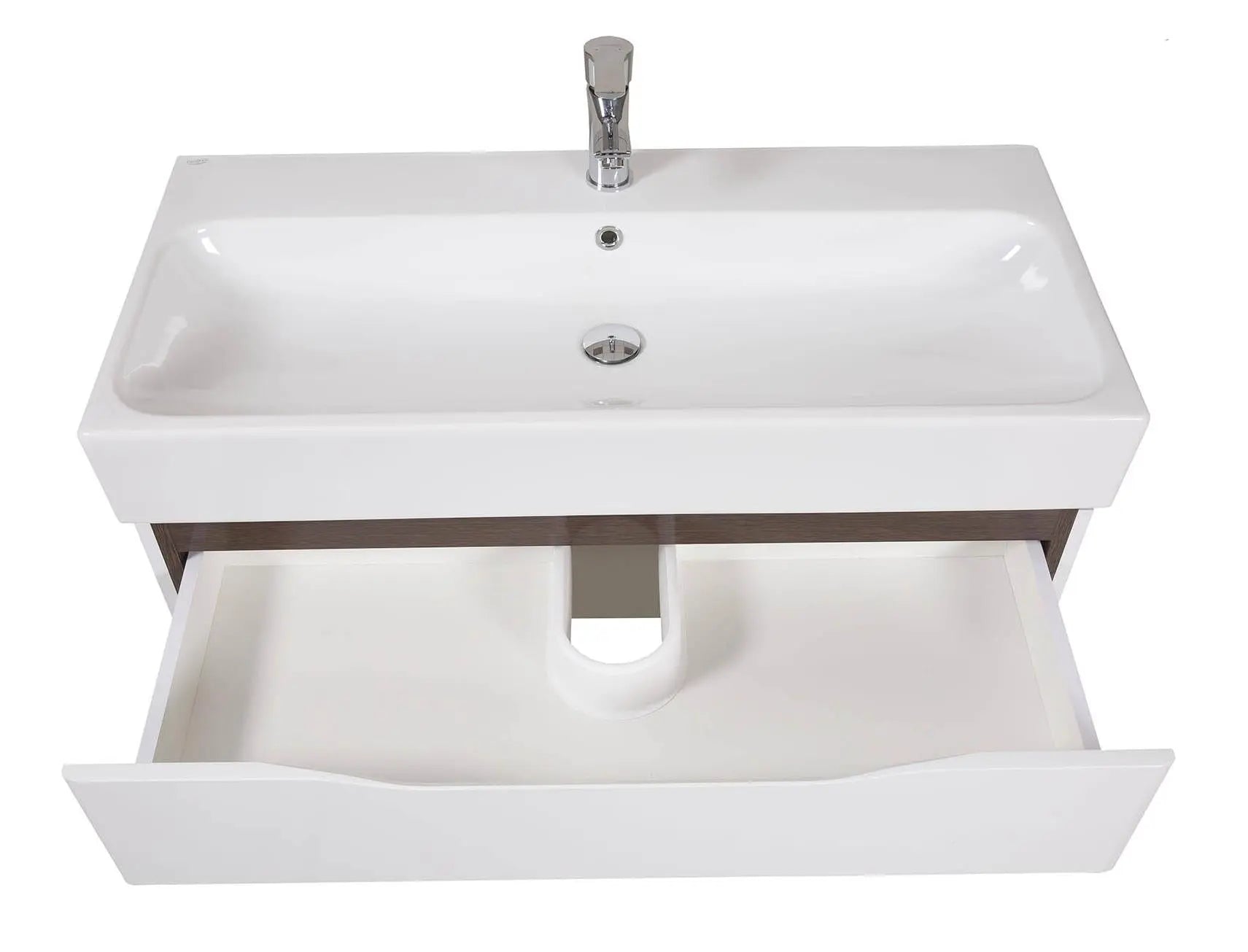Mobilier de baie  suspendat  Venice, Alb+Wenge (Pinto) Aqua Rodos