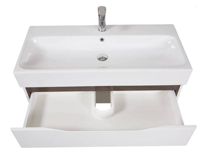 Mobilier de baie  suspendat  Venice, Alb+Wenge (Pinto) Aqua Rodos