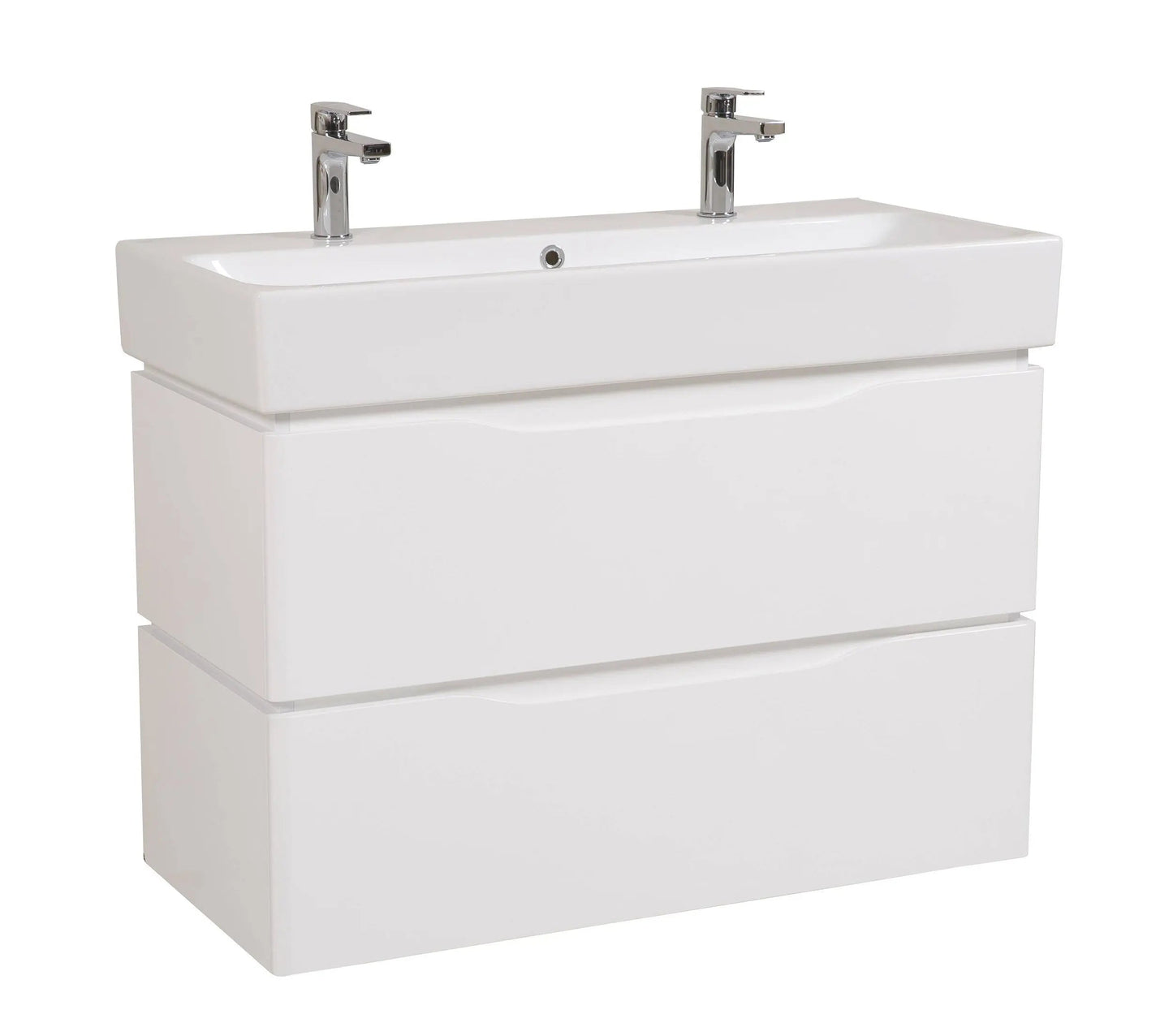 Mobilier de baie suspendat Venice, Alb pentru 2 baterii Aqua Rodos