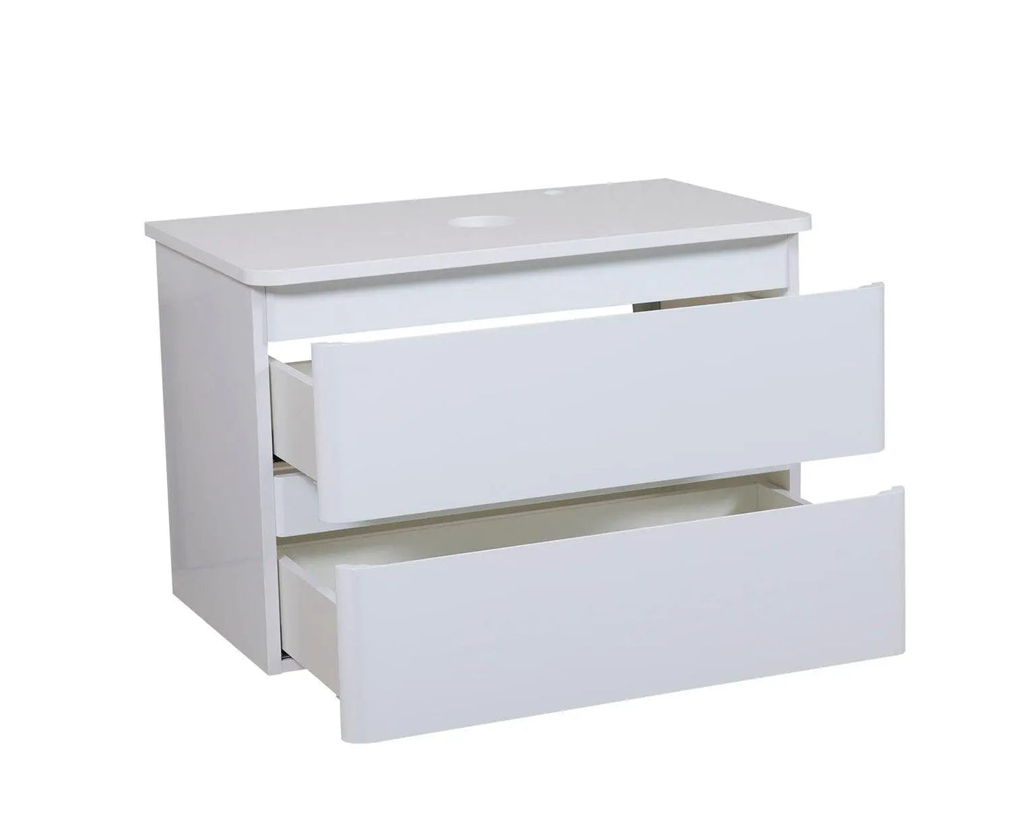 Mobilier de baie suspendat Accent alb, cu blat Aqua Rodos