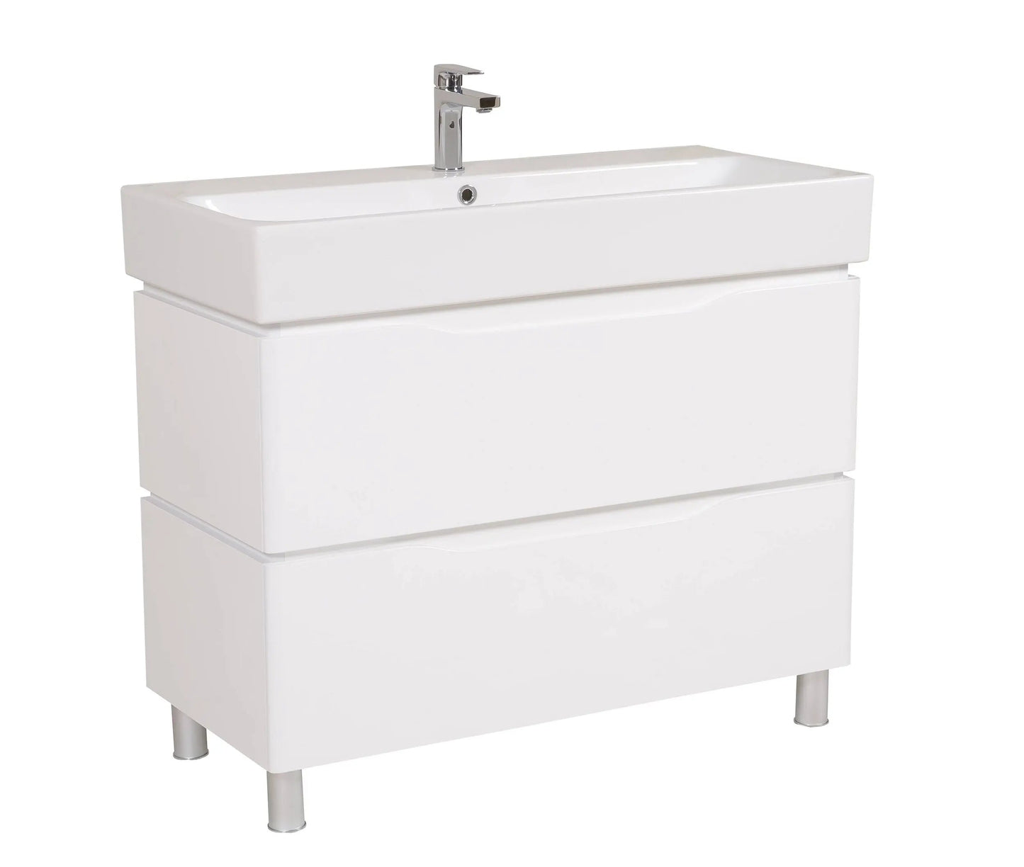Mobilier de baie pe pardoseală Venice, Alb (Pinto) AquaRodos