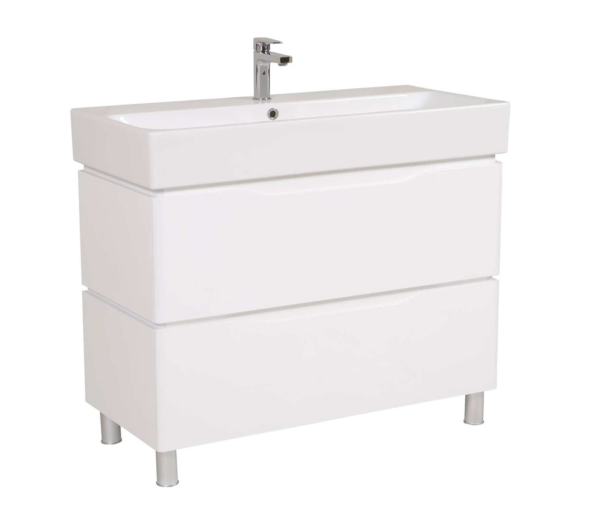 Mobilier de baie pe pardoseală Venice, Alb (Pinto) AquaRodos