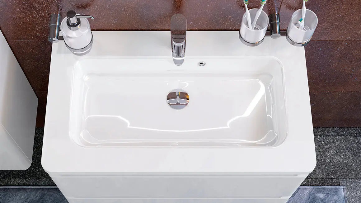 Mobilier de baie pe pardoseală Accent alb Aqua Rodos