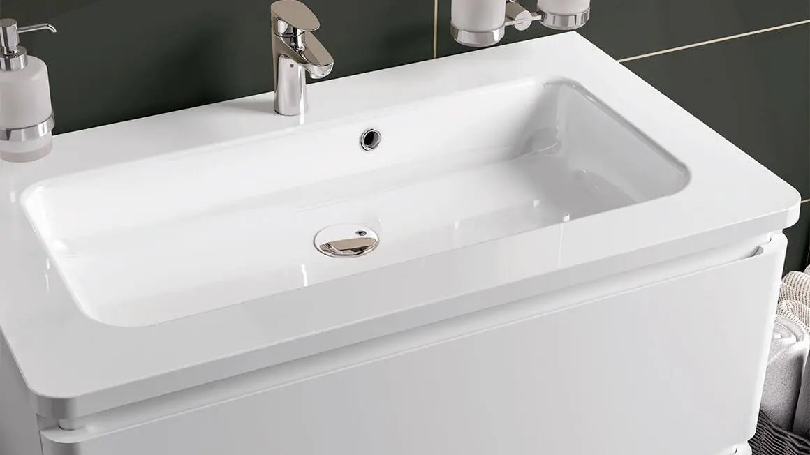 Mobilier de baie pe pardoseală Accent alb Aqua Rodos