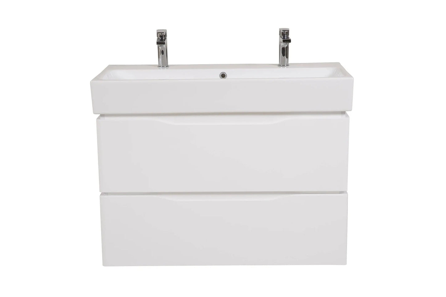 Mobilier de baie suspendat Venice, Alb pentru 2 baterii Aqua Rodos
