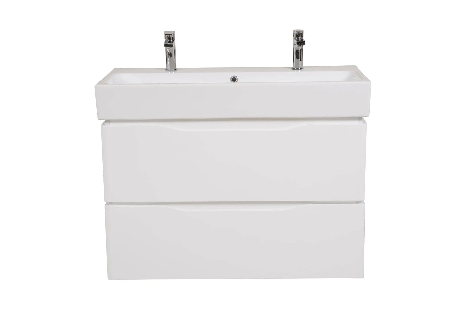 Mobilier de baie suspendat Venice, Alb pentru 2 baterii Aqua Rodos