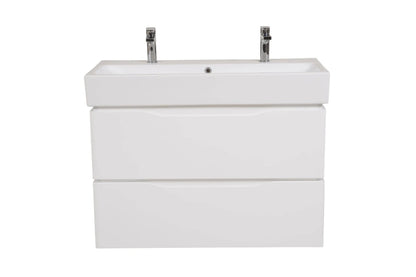 Mobilier de baie suspendat Venice, Alb pentru 2 baterii Aqua Rodos