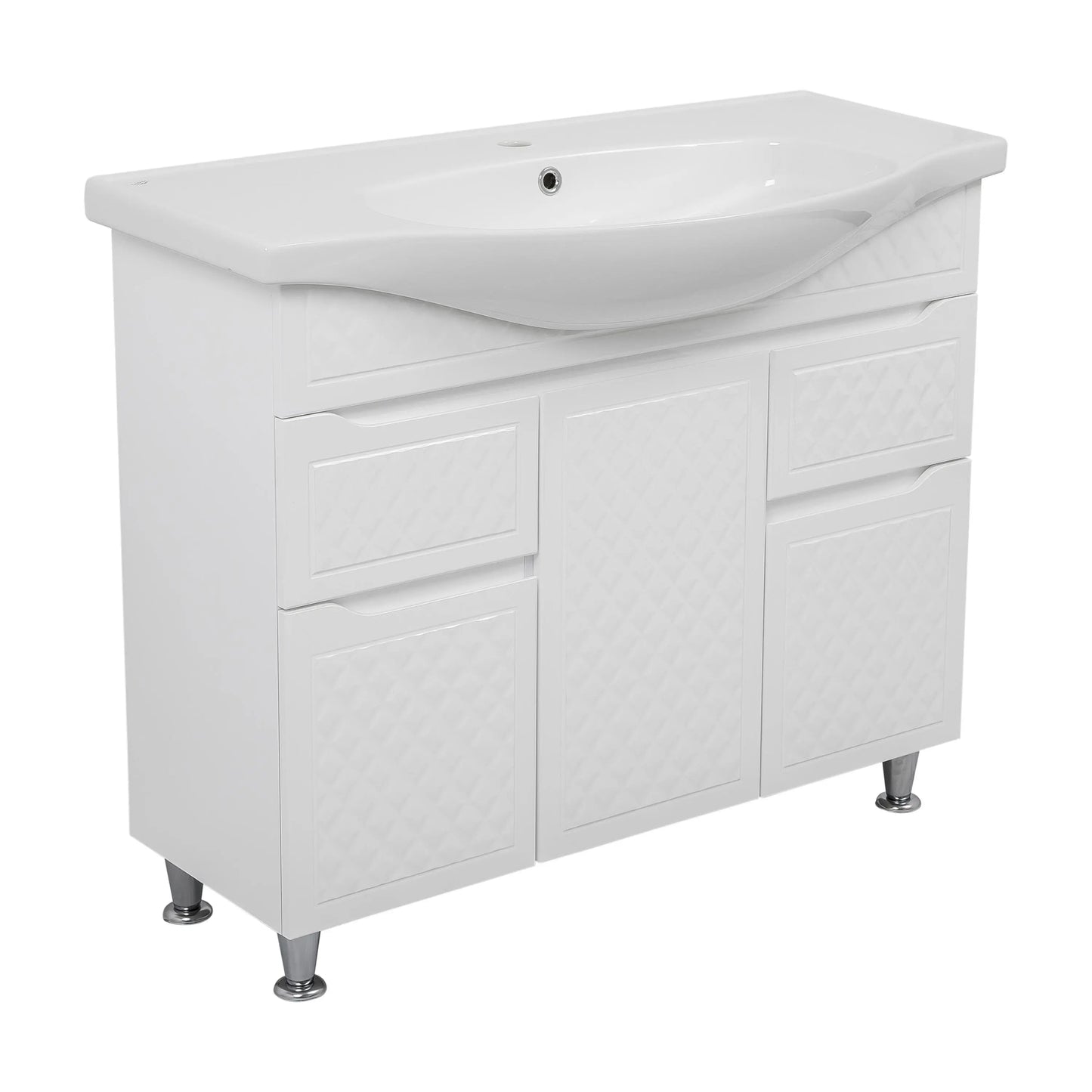 Mobilier de baie pe pardoseală Rodors, Alb Aqua Rodos