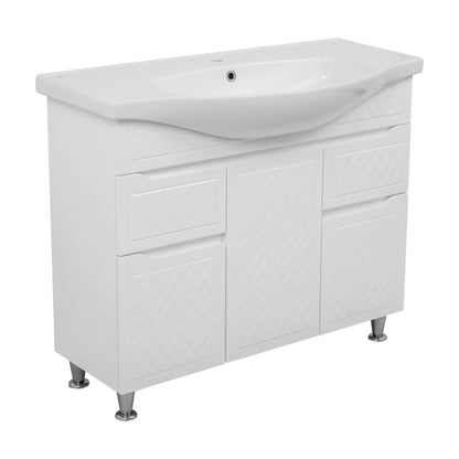 Mobilier de baie pe pardoseală Rodors, Alb Aqua Rodos