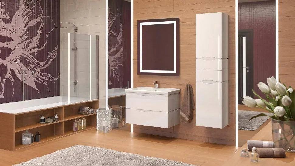 Mobilier de baie suspendat Venice, Alb (City) Aqua Rodos