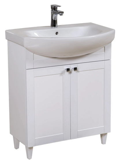 Mobilier de baie pe pardoseală Woodmix, Alb Aqua Rodos