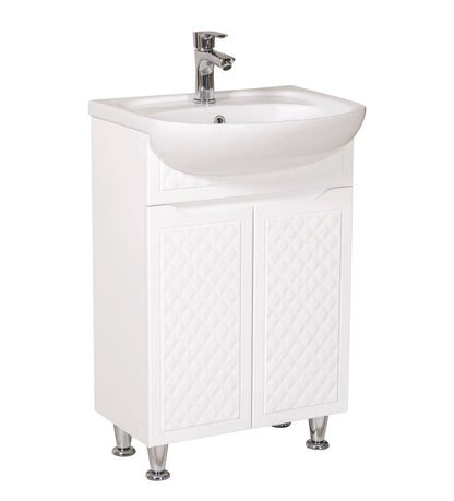 Mobilier de baie pe pardoseală Rodors, Alb Aqua Rodos