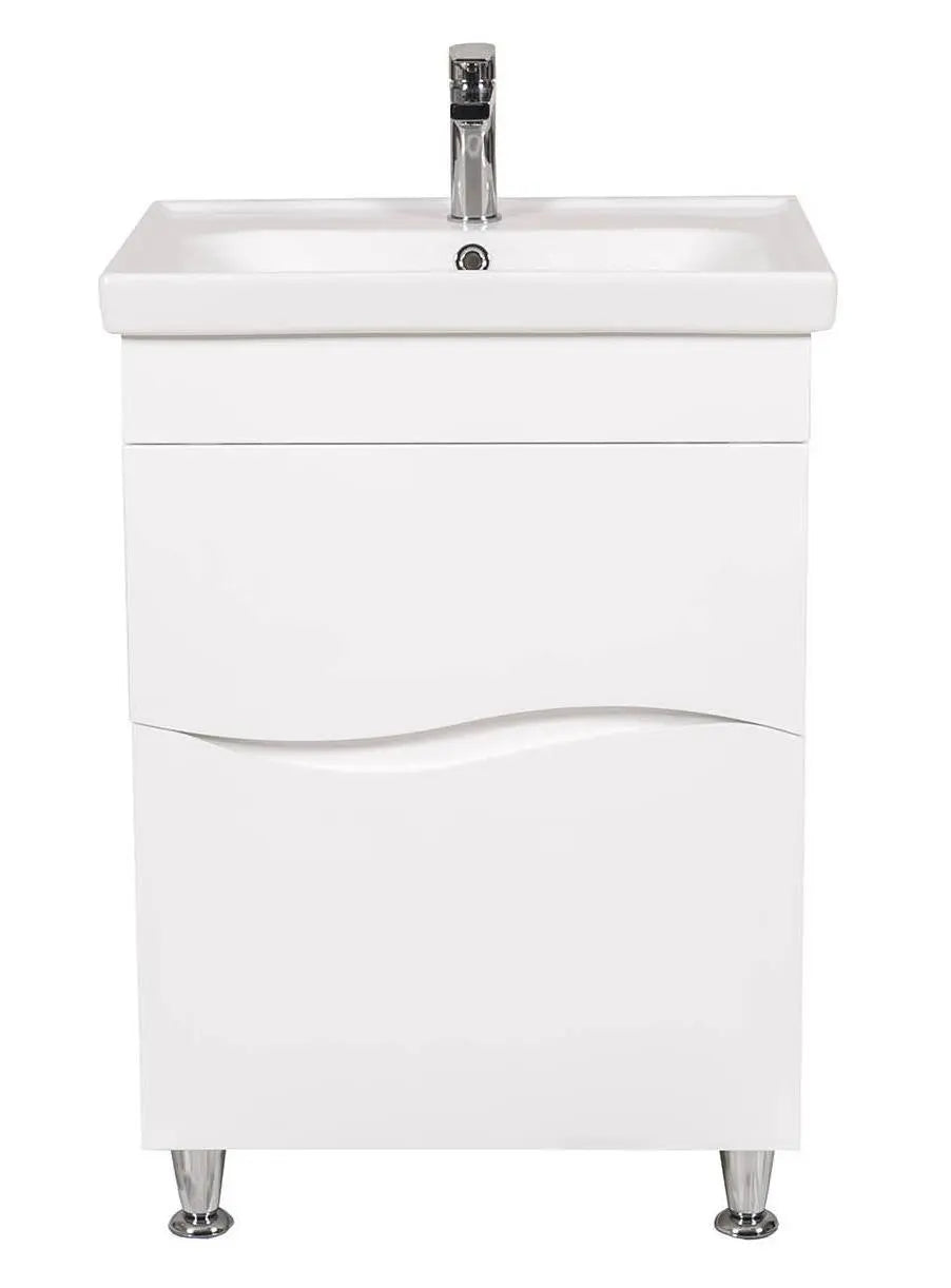 Mobilier de baie pe pardoseala Alfa alb Aqua Rodos