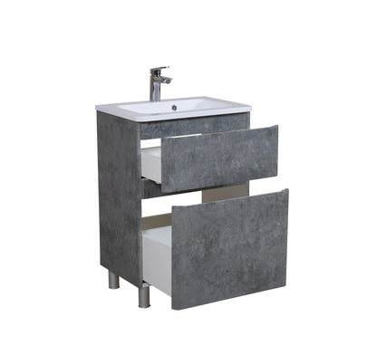 Mobilier de baie pe pardoseală Accent gri Aqua Rodos