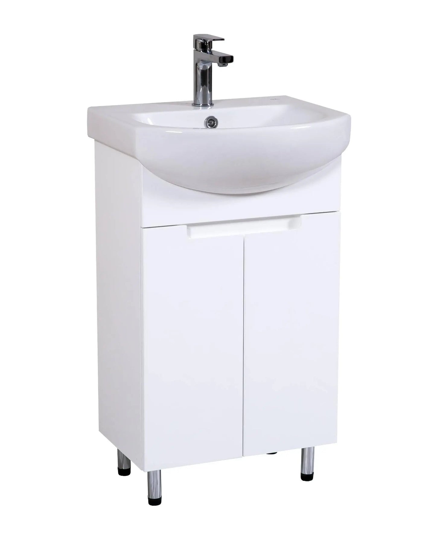 Mobilier de baie pe pardoseală Quadro, Alb Aqua Rodos