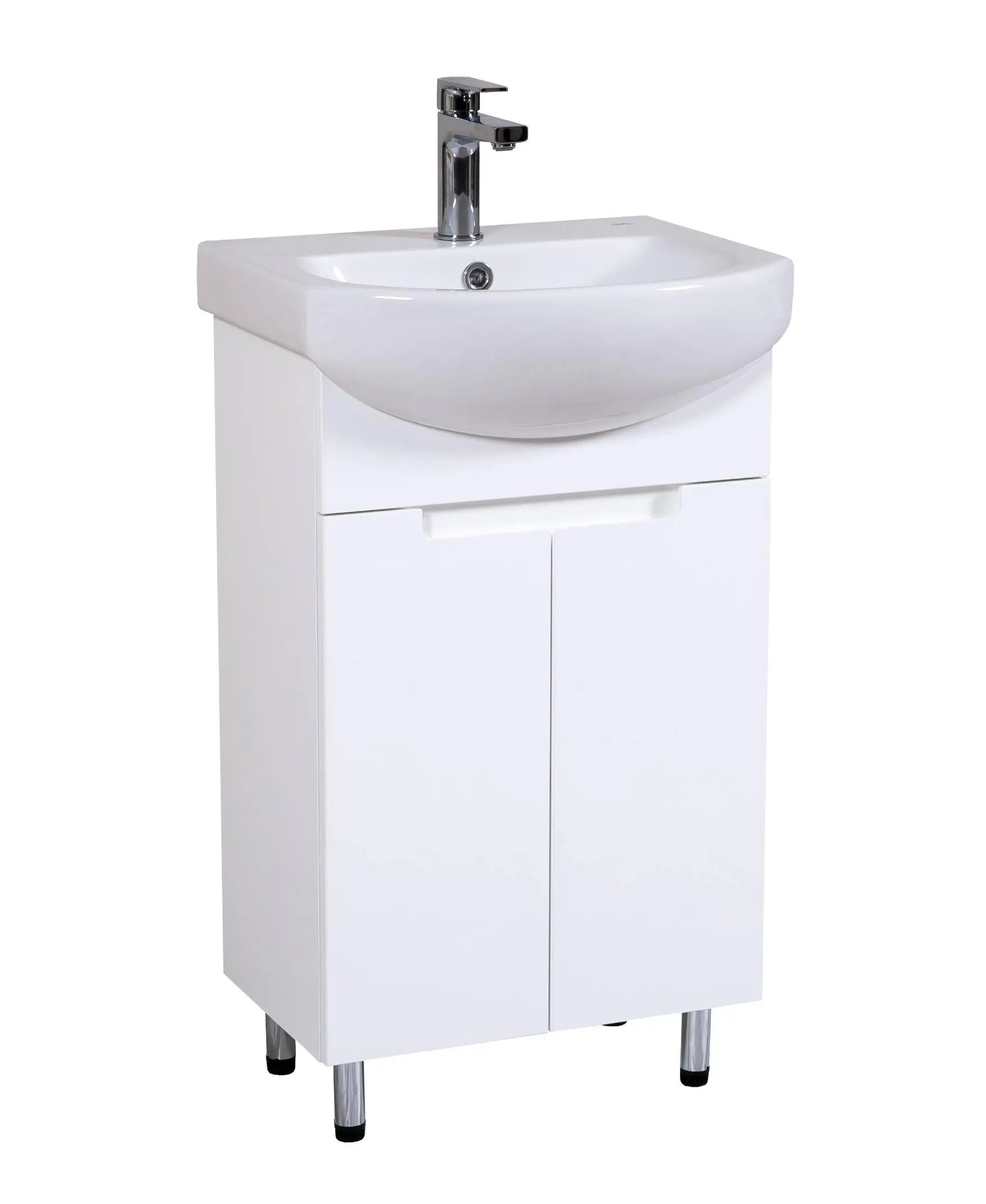 Mobilier de baie pe pardoseală Quadro, Alb Aqua Rodos