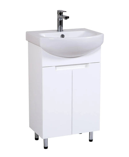 Mobilier de baie pe pardoseală Quadro, Alb Aqua Rodos