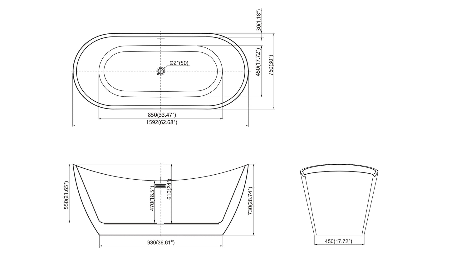 Freistehende Badewanne – modernes, elegantes Design