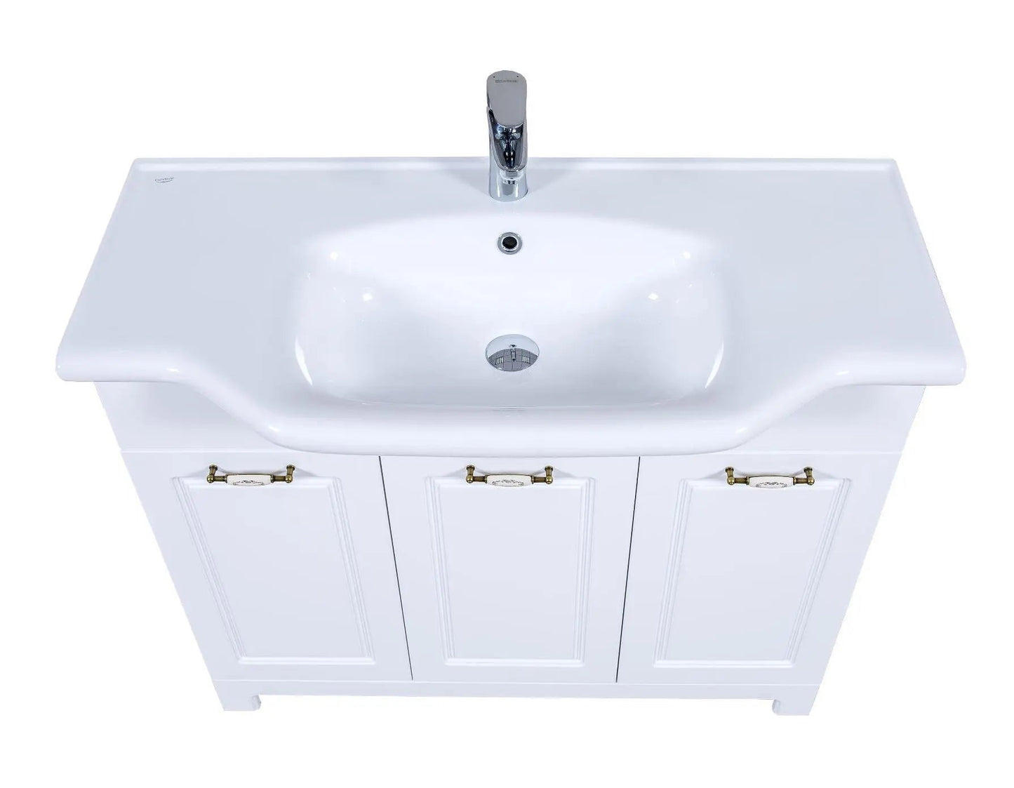 Mobilier de baie pe pardoseală Classic Alb Aqua Rodos