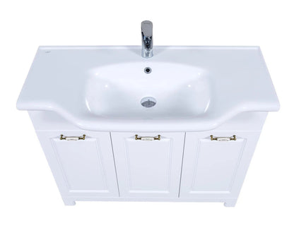 Mobilier de baie pe pardoseală Classic Alb Aqua Rodos