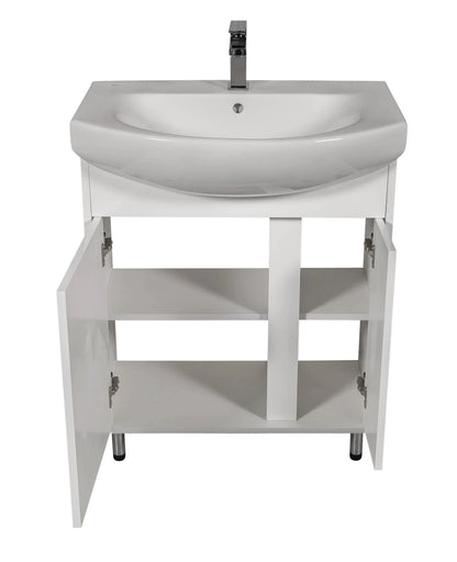 Mobilier de baie pe pardoseală Terra, Alb Aqua Rodos