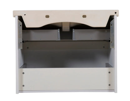Mobilier de baie suspendat Elite, Alb Mat Aqua Rodos