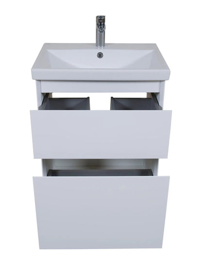 Mobilier de baie pe pardoseala Elite, Alb Mat Aqua Rodos