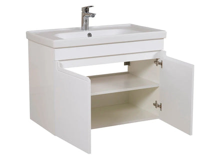 Mobilier de baie suspendat Omega, Alb Aqua Rodos