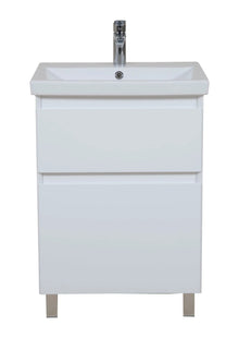 Mobilier de baie pe pardoseala Elite, Alb Mat Aqua Rodos