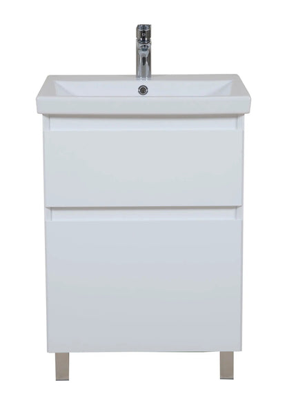 Mobilier de baie pe pardoseala Elite, Alb Mat Aqua Rodos