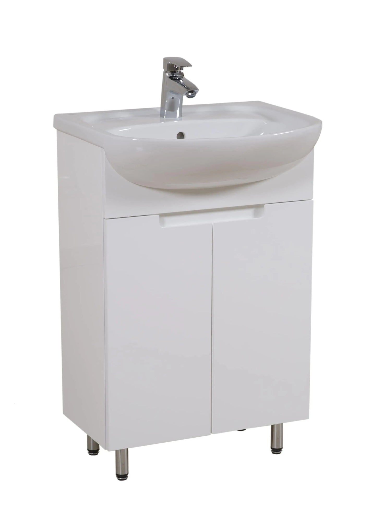 Mobilier de baie pe pardoseală Quadro, Alb Aqua Rodos