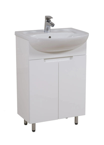 Mobilier de baie pe pardoseală Quadro, Alb Aqua Rodos