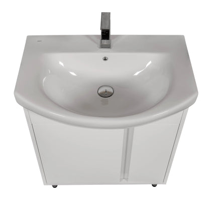Mobilier de baie pe pardoseală Terra, Alb Aqua Rodos