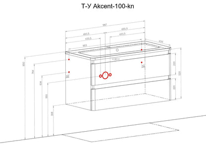 Mobilier de baie suspendat Accent alb AquaRodos